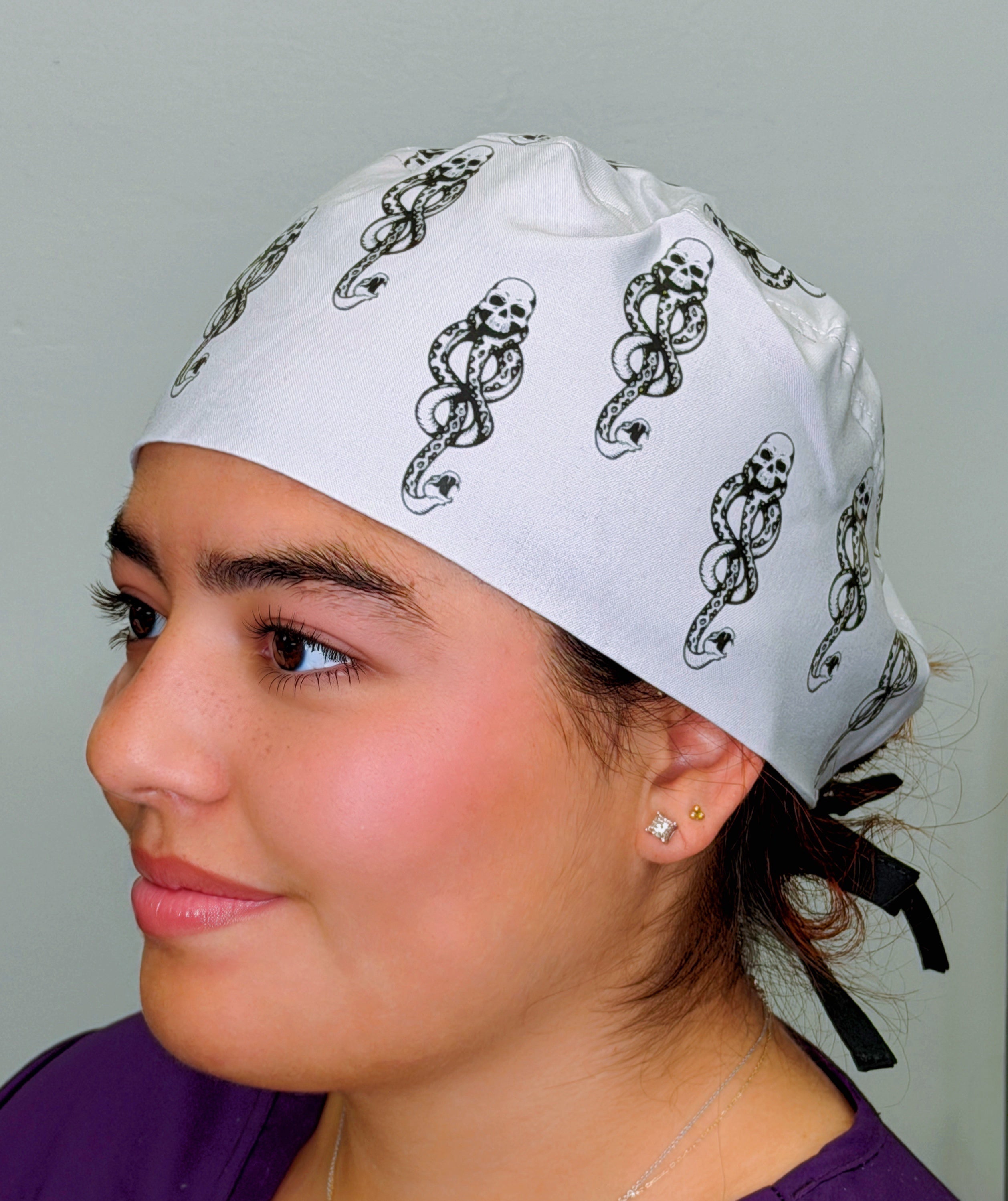 Dark Mark Wizard-Inspired Custom Solid Color Unisex Scrub Cap