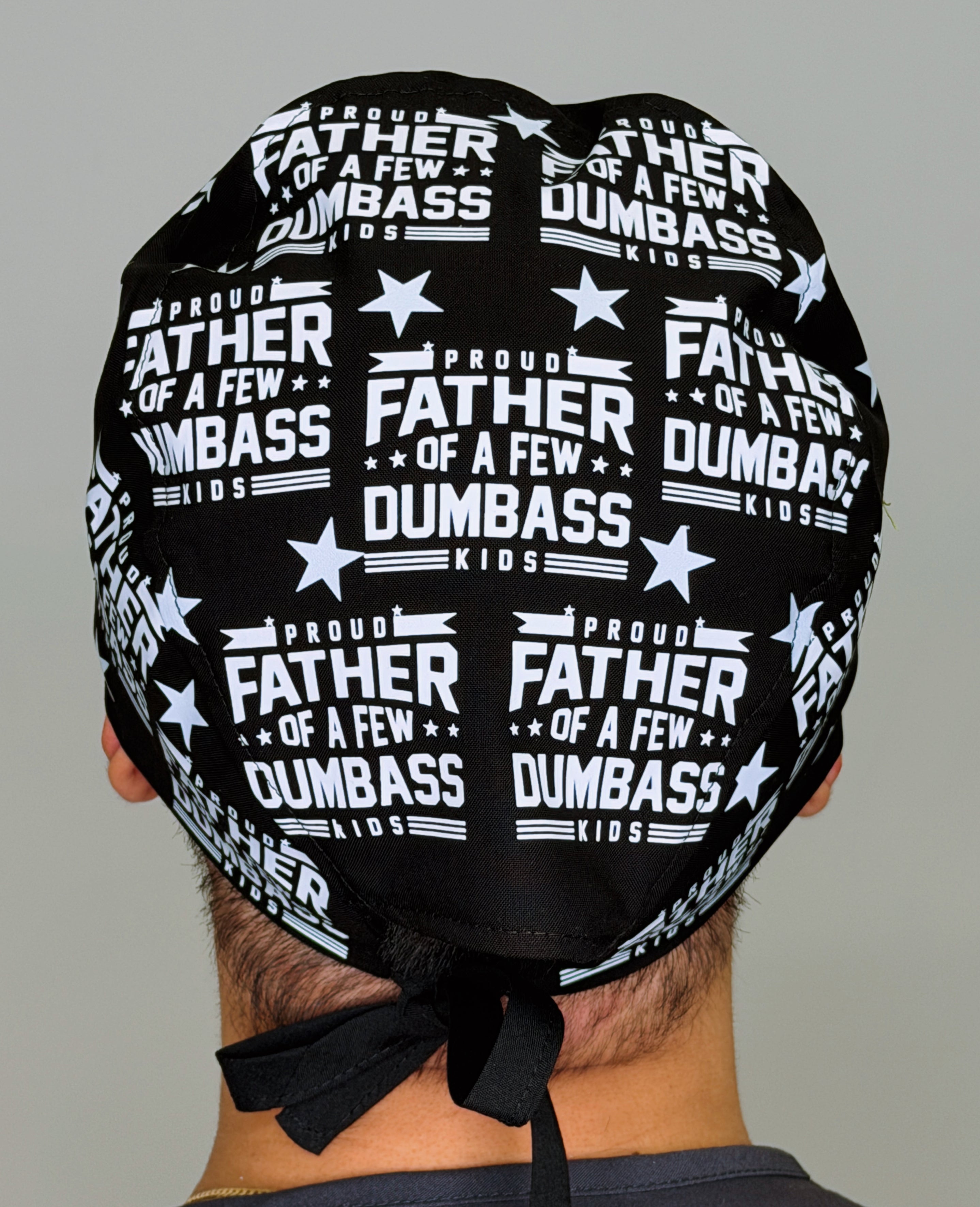Proud Father of a Few Dumba** Kids Father's Day Custom Solid Color Unisex Scrub Cap