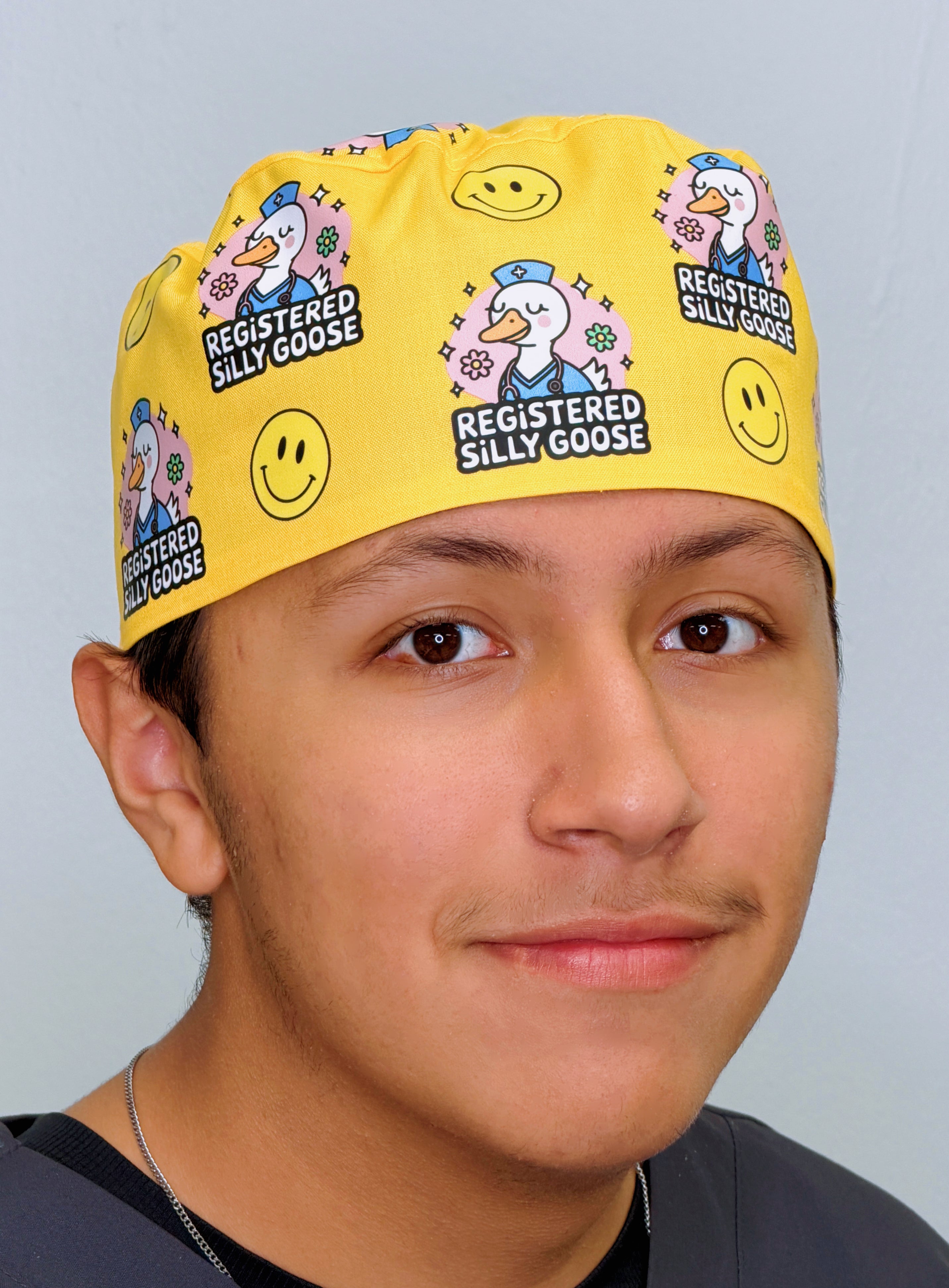 Funny Registered Silly Goose Themed Custom Customized Solid Color Unisex Scrub Cap by UscCreations