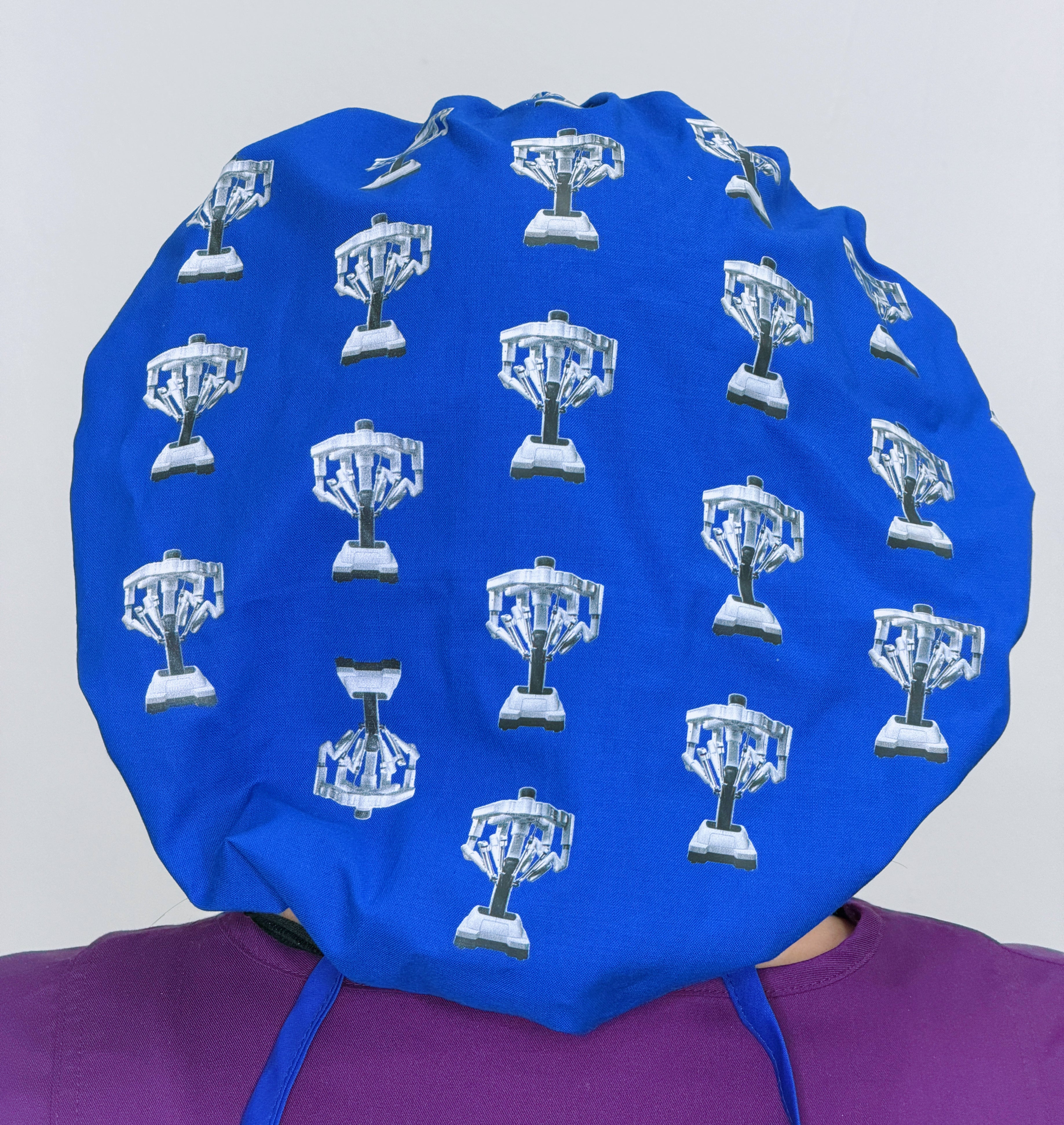 Robotic Surgery Themed Custom Solid Color Bouffant