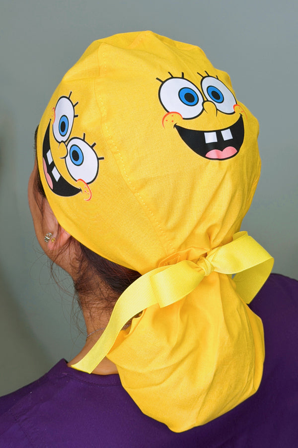 Spongebob Face Custom Solid Color Ponytail