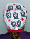 Scream Halloween Themed Funny Custom Solid Color Unisex Scrub Cap