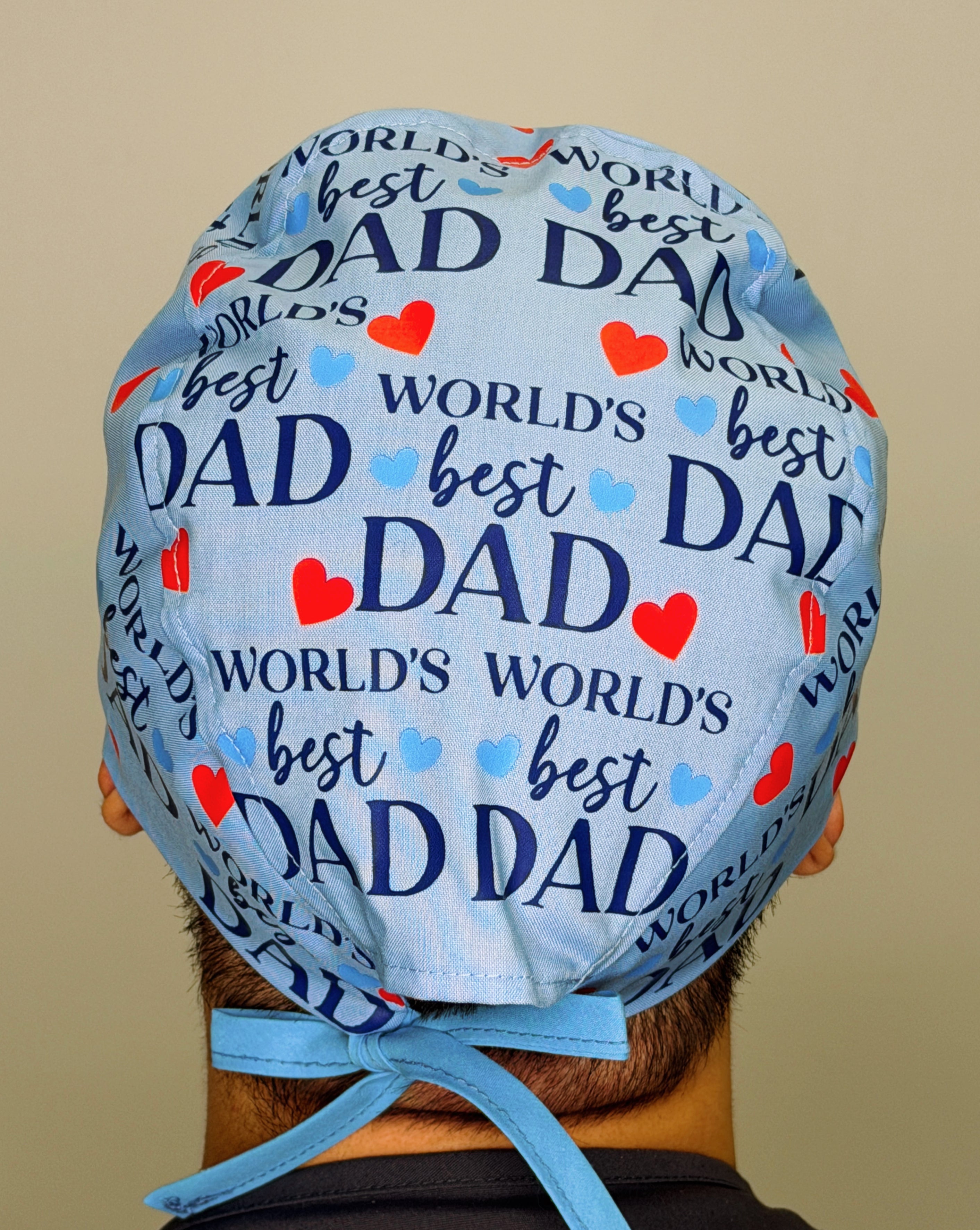 World's Best Dad Father's Day Custom Solid Color Unisex Scrub Cap