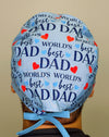 World's Best Dad Father's Day Custom Solid Color Unisex Scrub Cap