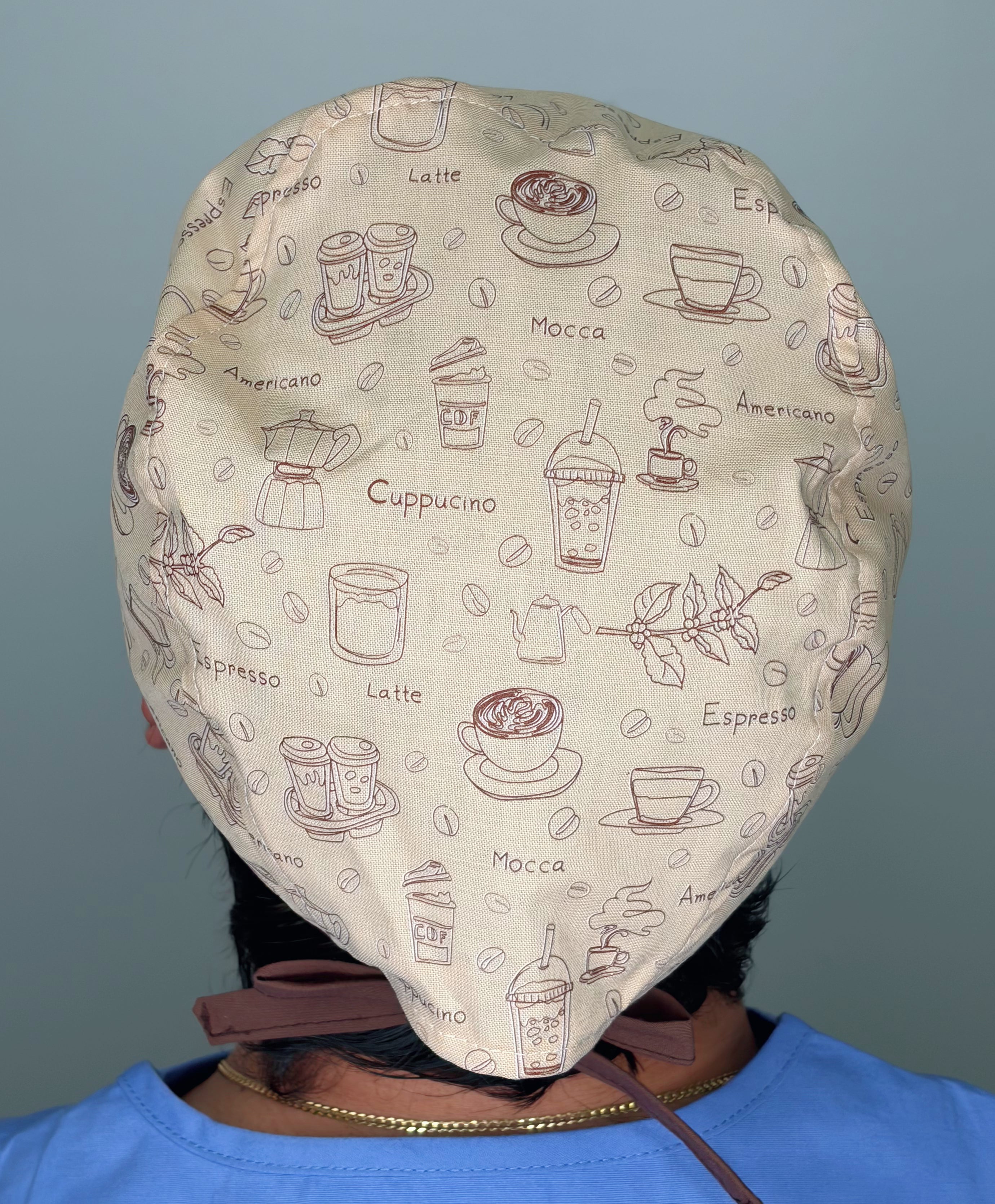 Popular Coffee Themed Funny Custom Solid Color Unisex Scrub Cap