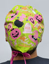 Pink Halloween Spooky Theme Custom Solid Color Unisex Scrub Cap