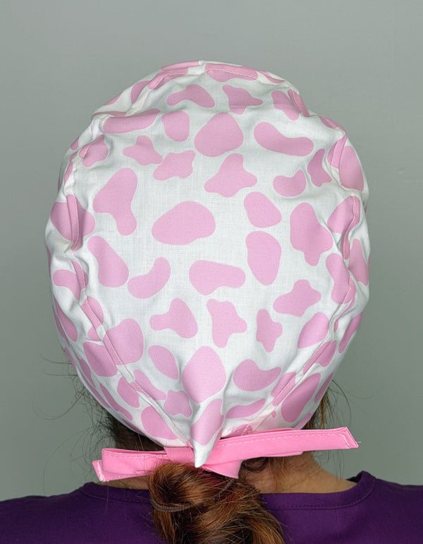 Custom Cow Print Solid Color Unisex Scrub Cap