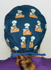 Funny Don't Ask Don't Care Squidward Custom Solid Color Unisex Scrub Cap