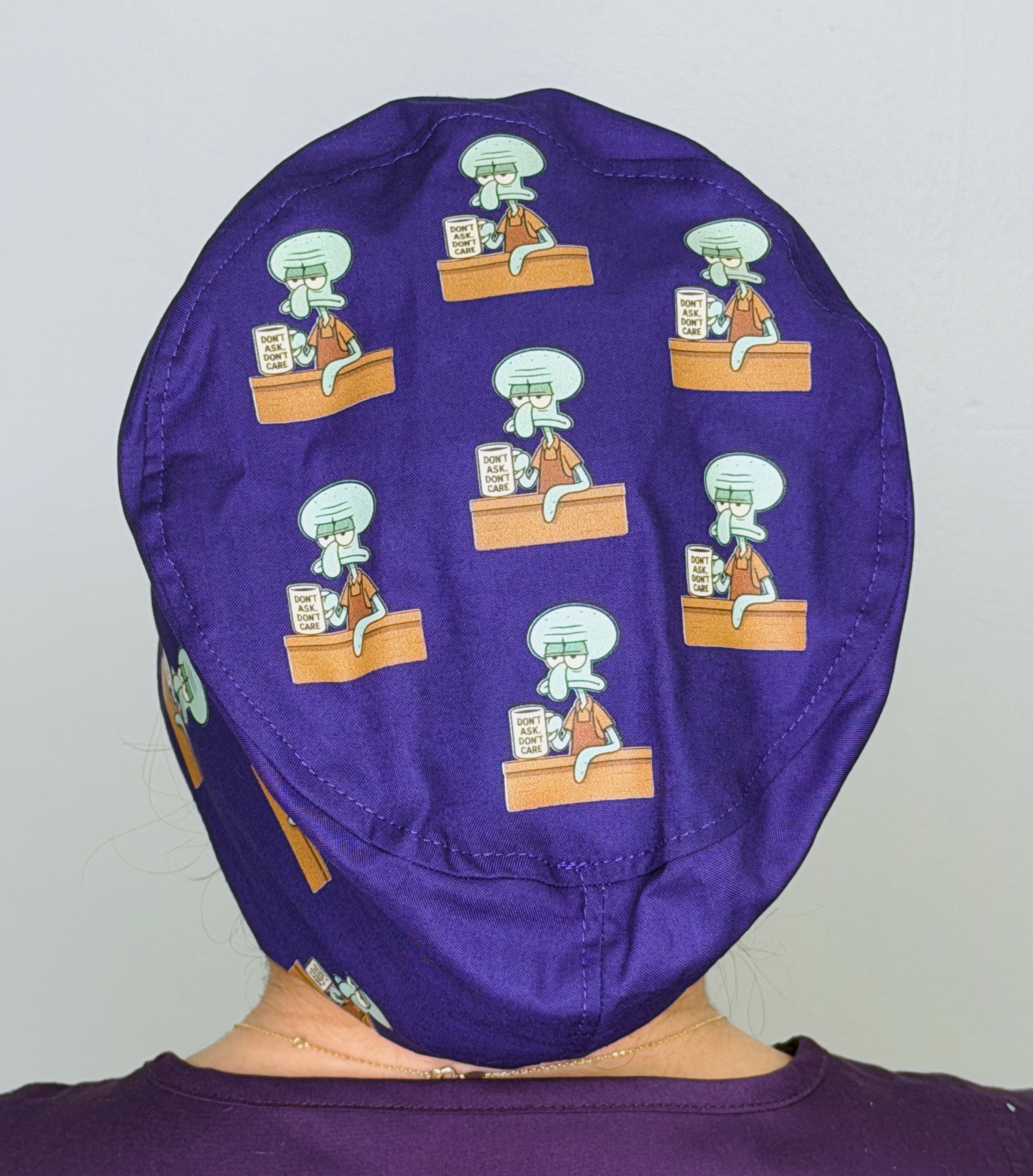 Funny Don't Ask Don't Care Squidward Solid Color Custom Euro