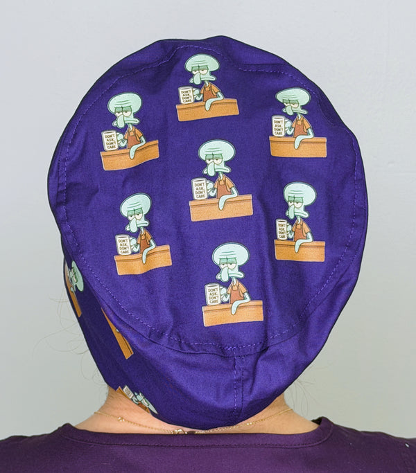 Funny Don't Ask Don't Care Squidward Solid Color Custom Euro