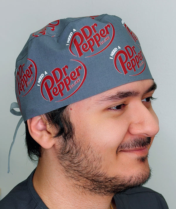 I Need A Dr Pepper Custom Solid Color Unisex Scrub Cap