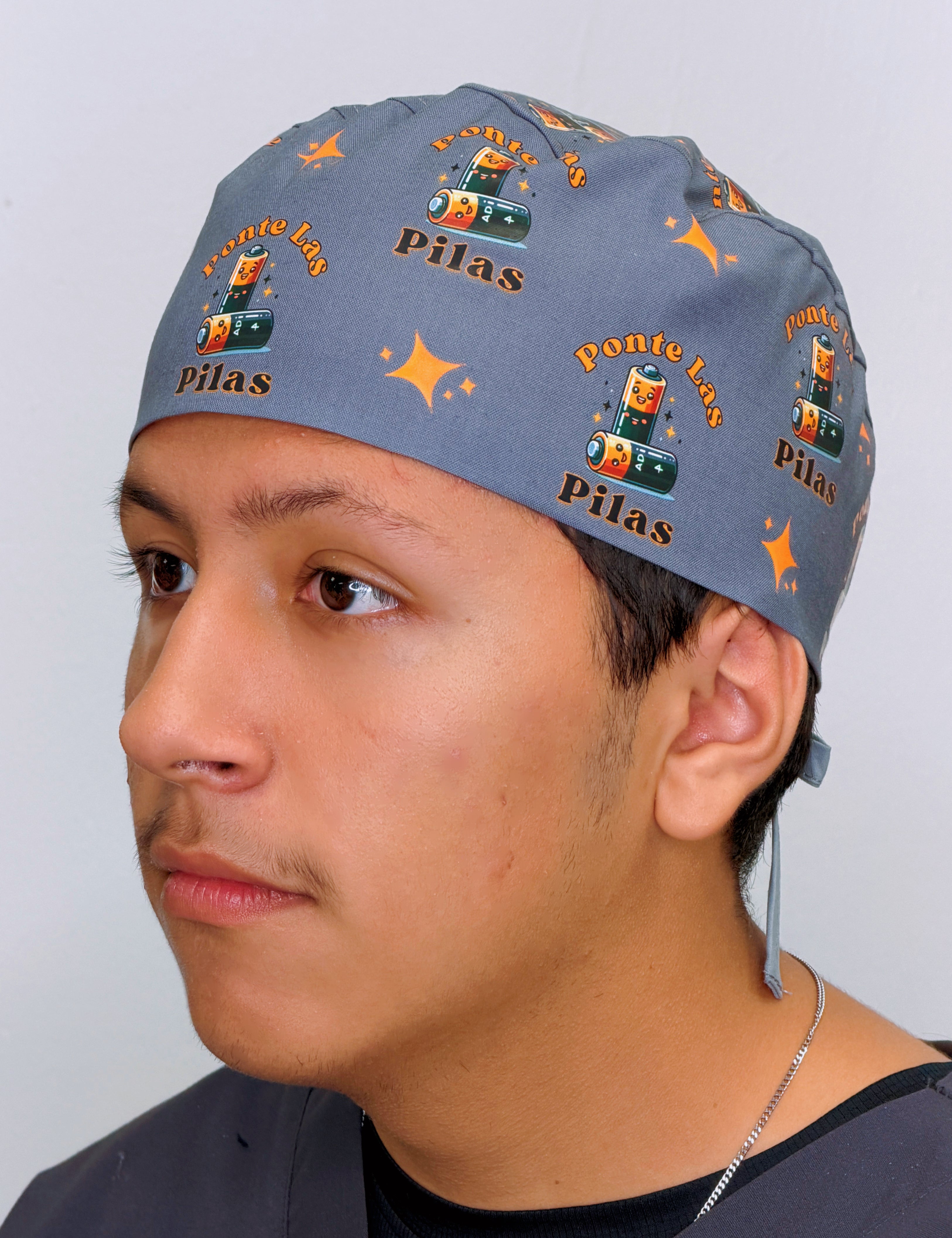 Ponte Las Pilas Funny Themed Custom Customized Solid Color Unisex Scrub Cap by UscCreations