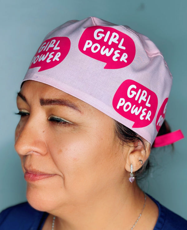 Girl Power Awareness Custom Solid Color Unisex Scrub Cap