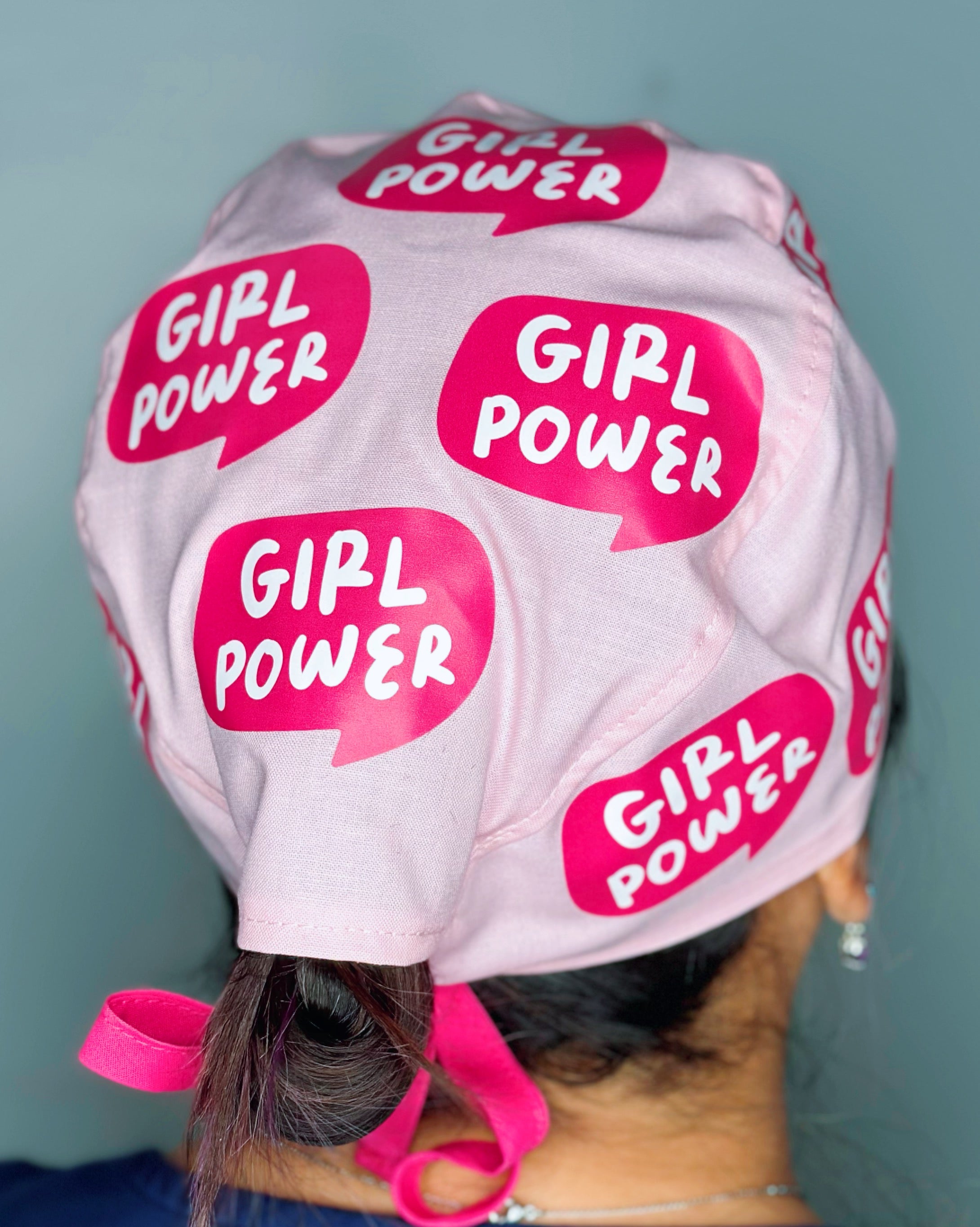 Girl Power Awareness Custom Solid Color Unisex Scrub Cap