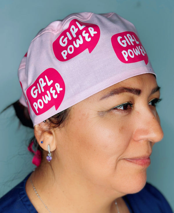 Girl Power Awareness Custom Solid Color Unisex Scrub Cap