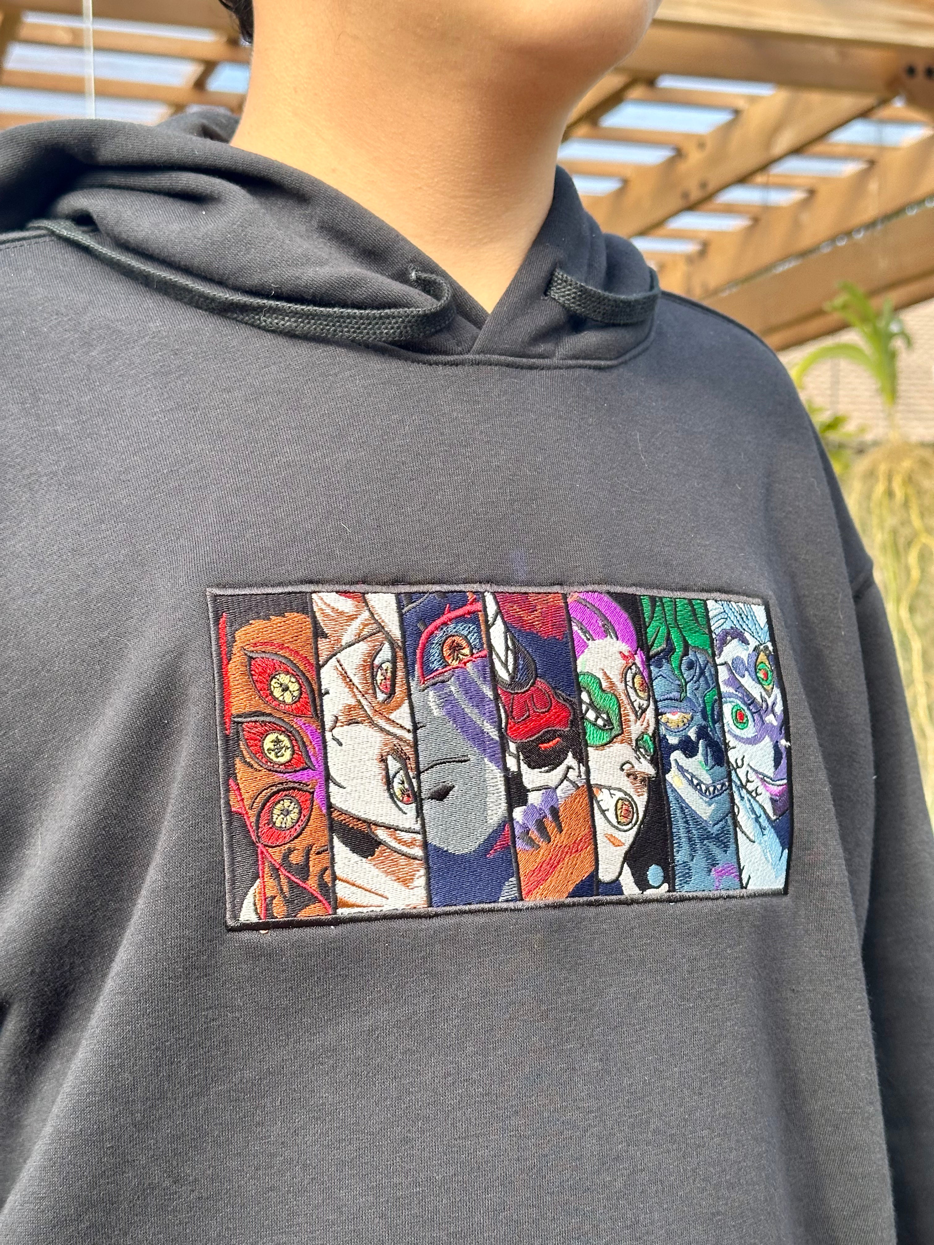 Anime Themed Embroidered Custom Apparel Item of your choice