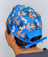 Funny Cats Playing Poker Custom Solid Color Unisex Scrub Cap