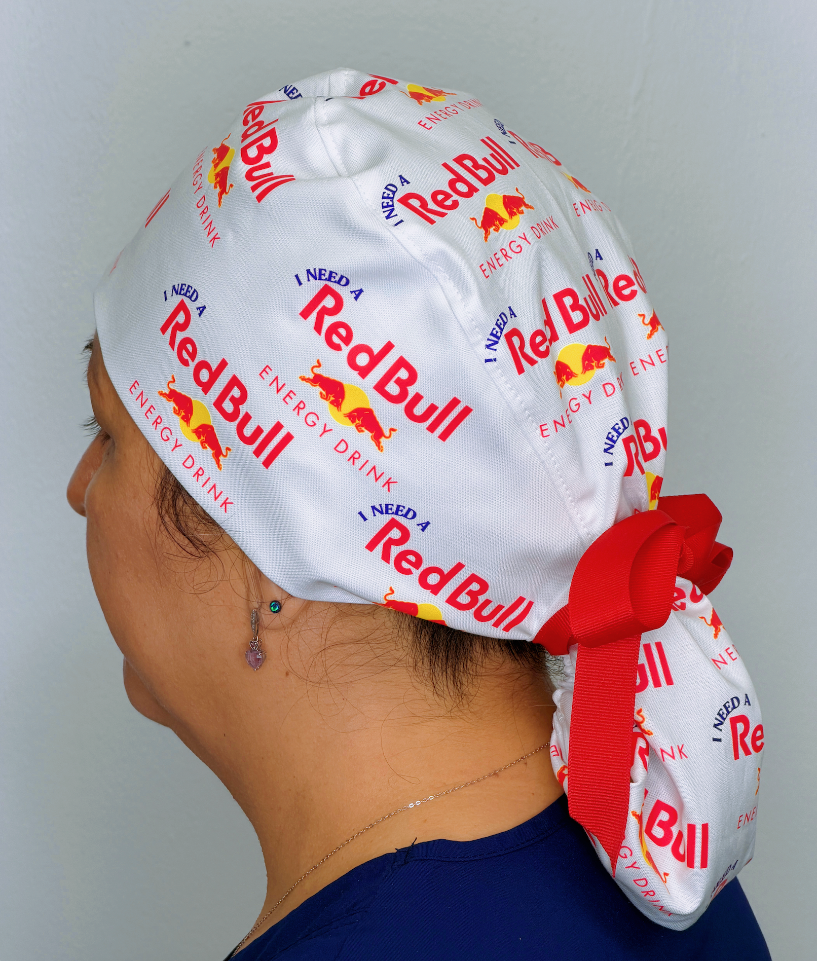 I Need A RedBull Custom Solid Color Ponytail