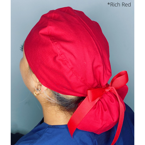 Solid Color "Rich Red" Ponytail