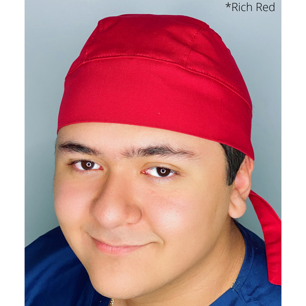 Solid Color "Rich Red" Skully Durag
