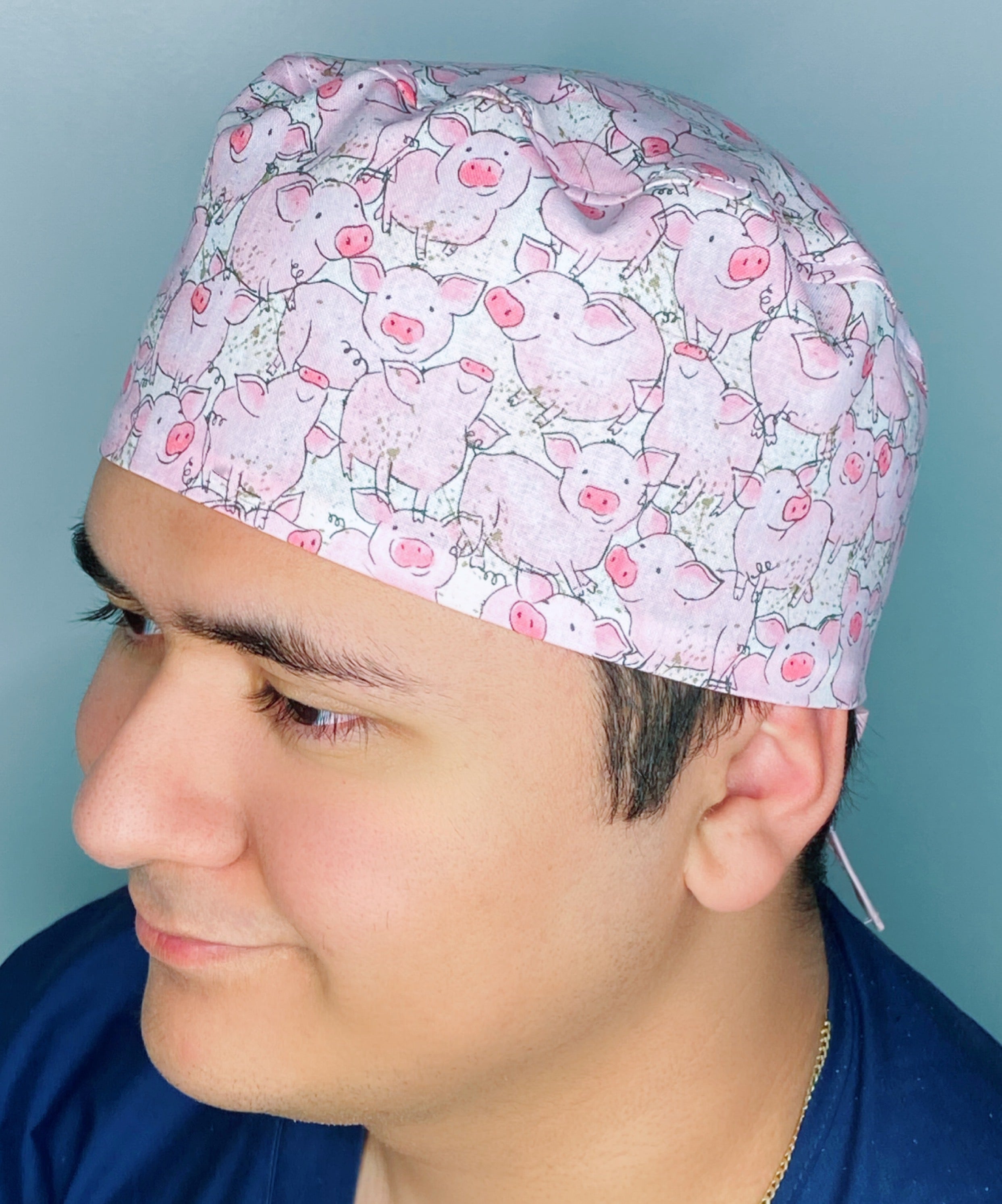 Pigs Playing in the Mud Unisex Animal Scrub Cap