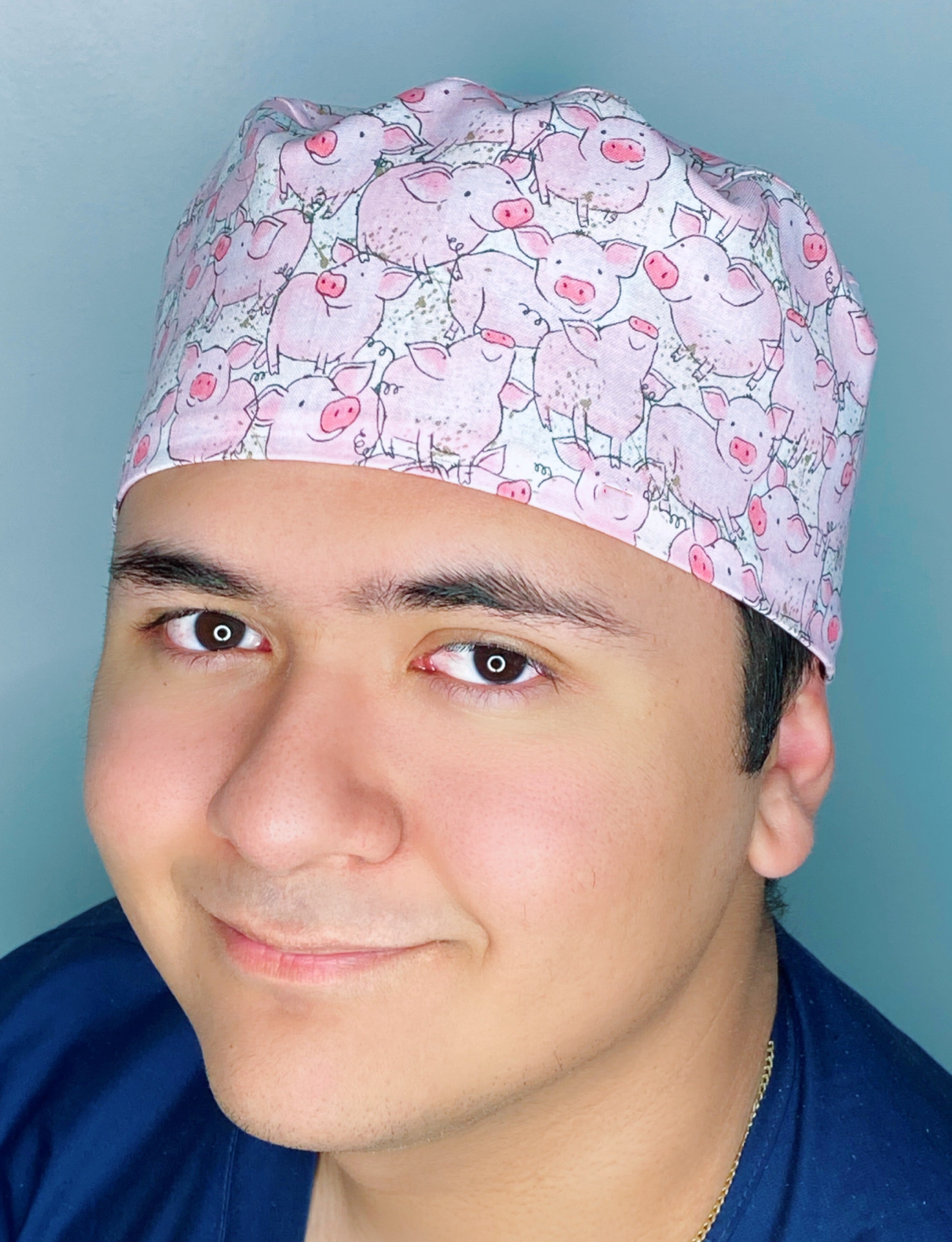 Pigs Playing in the Mud Unisex Animal Scrub Cap