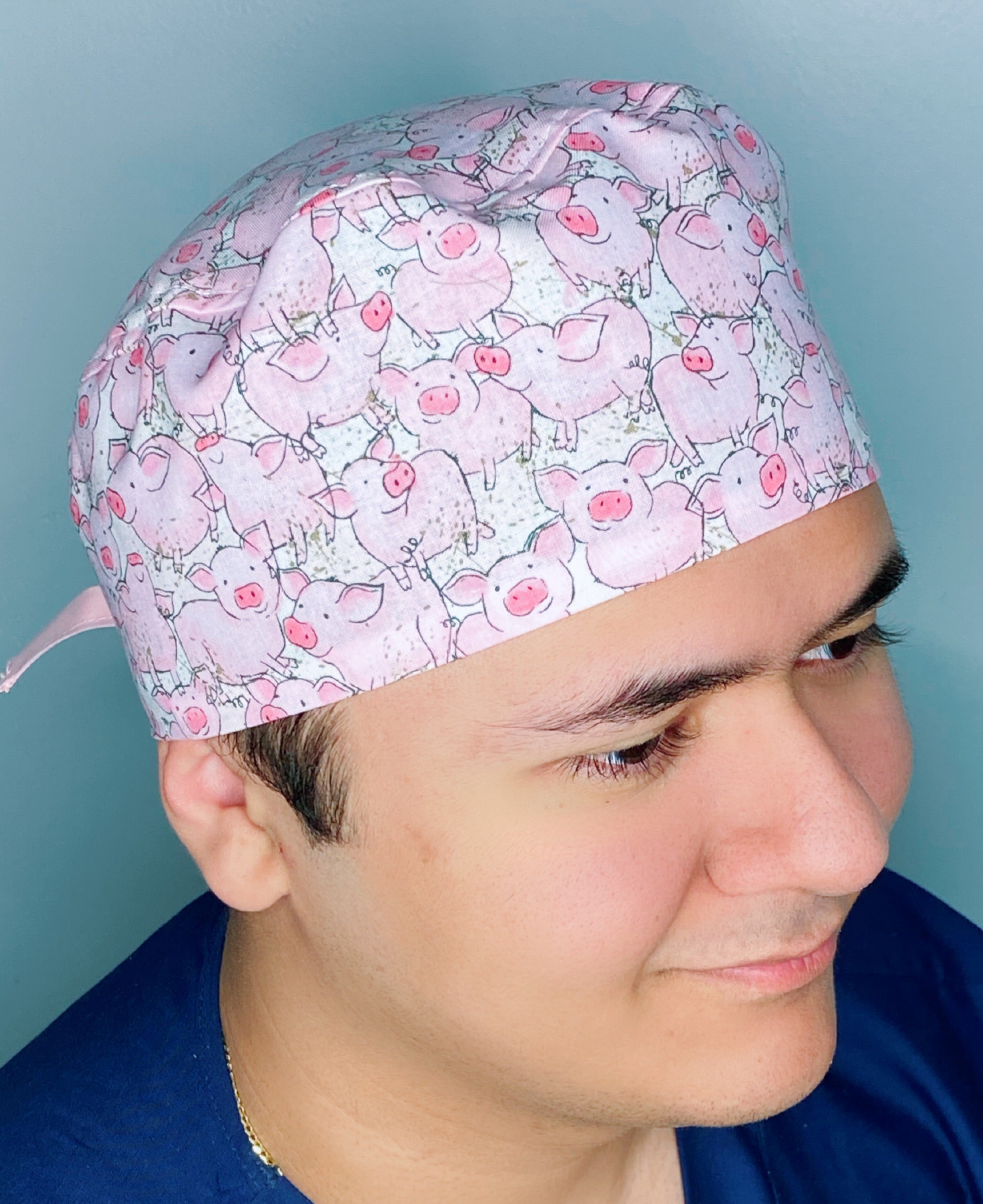 Pigs Playing in the Mud Unisex Animal Scrub Cap