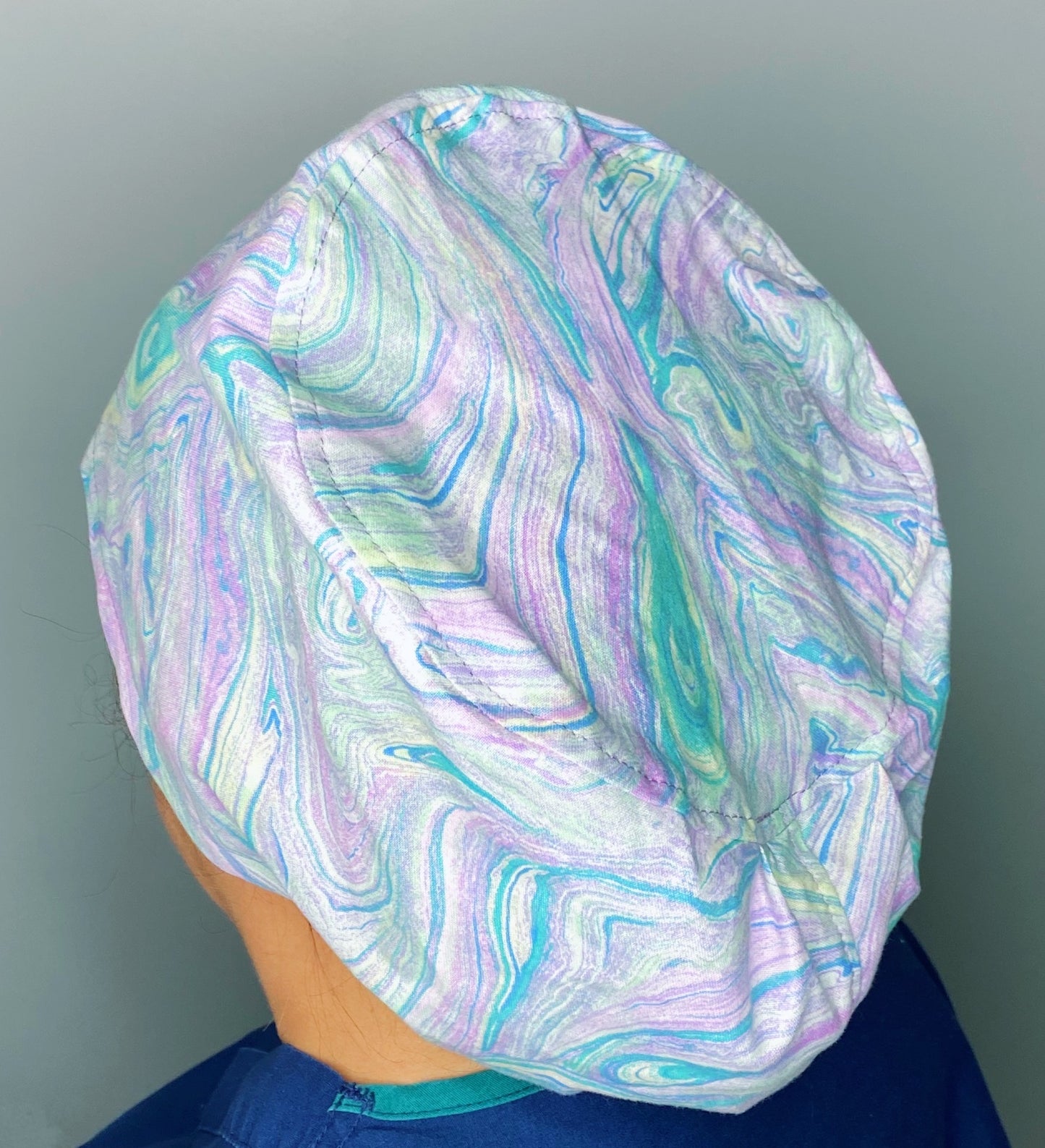 Cool Toned Blue Purple Colorful Marble Euro