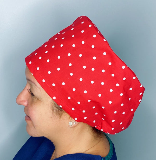 White Polka Dots on Red Euro