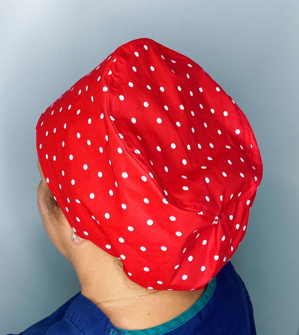 White Polka Dots on Red Euro