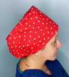 White Polka Dots on Red Euro