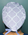 Lavender White Diamond Geometric Shape Design Unisex Cute Scrub Cap