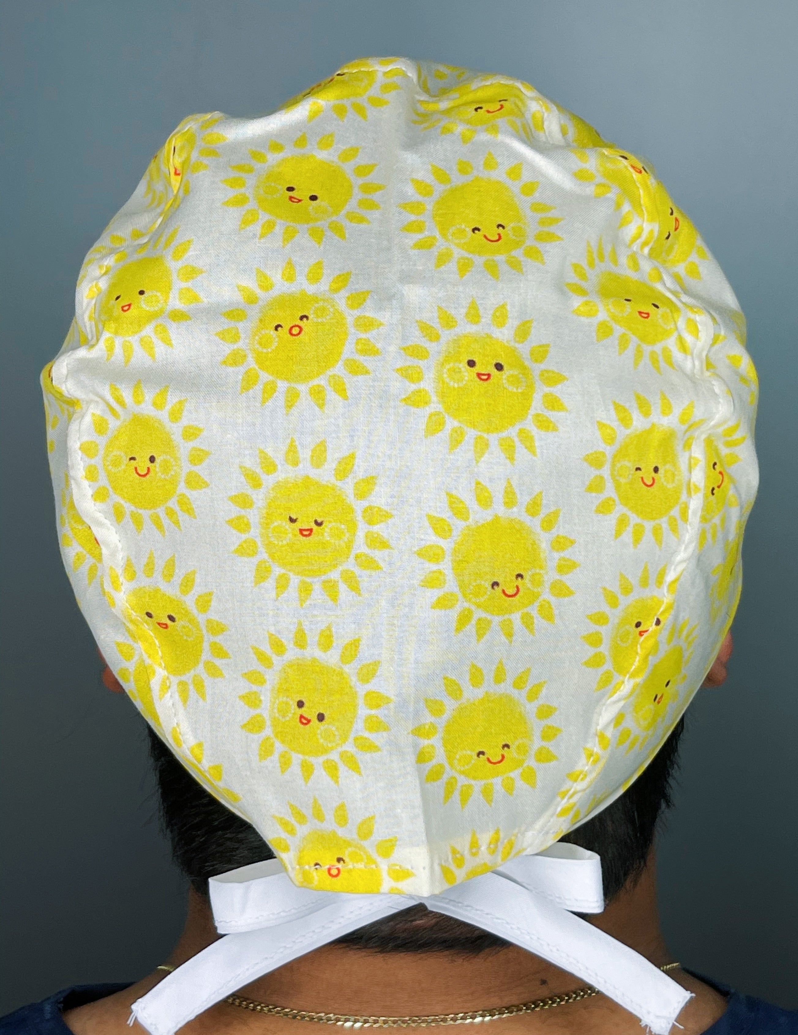 Cute Smiling Suns Design Unisex Cute Scrub Cap
