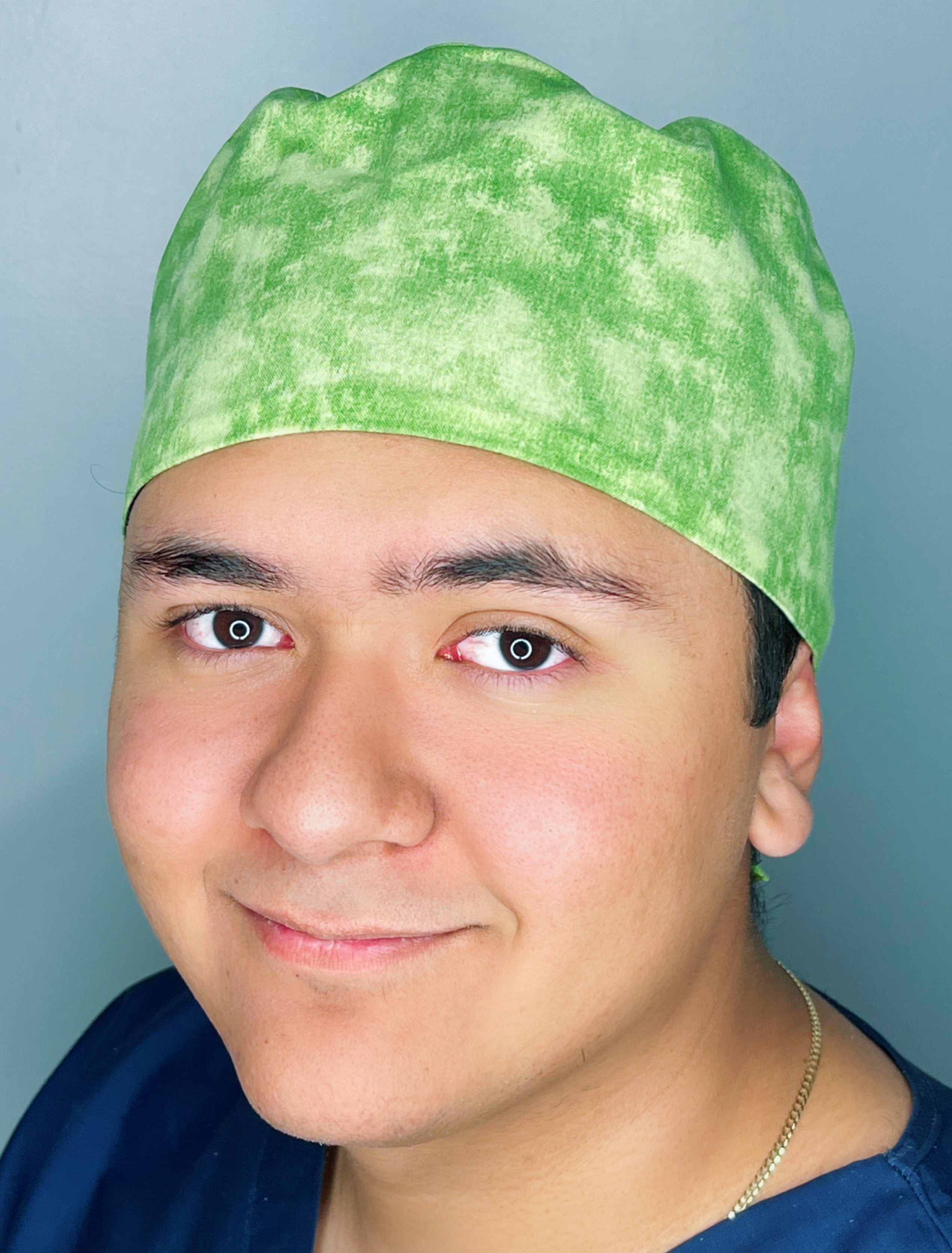 Green Tie Dye Design Unisex Cute Scrub Cap