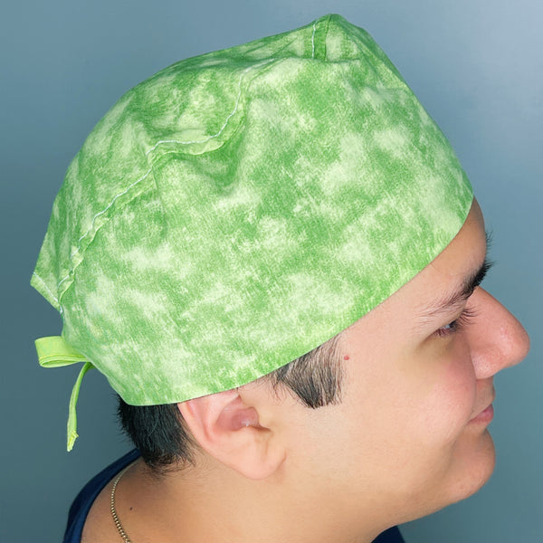 Green Tie Dye Design Unisex Cute Scrub Cap