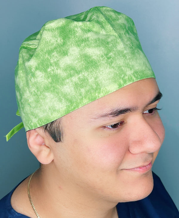 Green Tie Dye Design Unisex Cute Scrub Cap