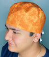 Orange Tie Dye Design Unisex Cute Scrub Cap