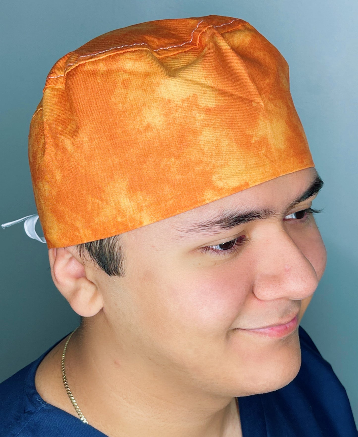 Orange Tie Dye Design Unisex Cute Scrub Cap