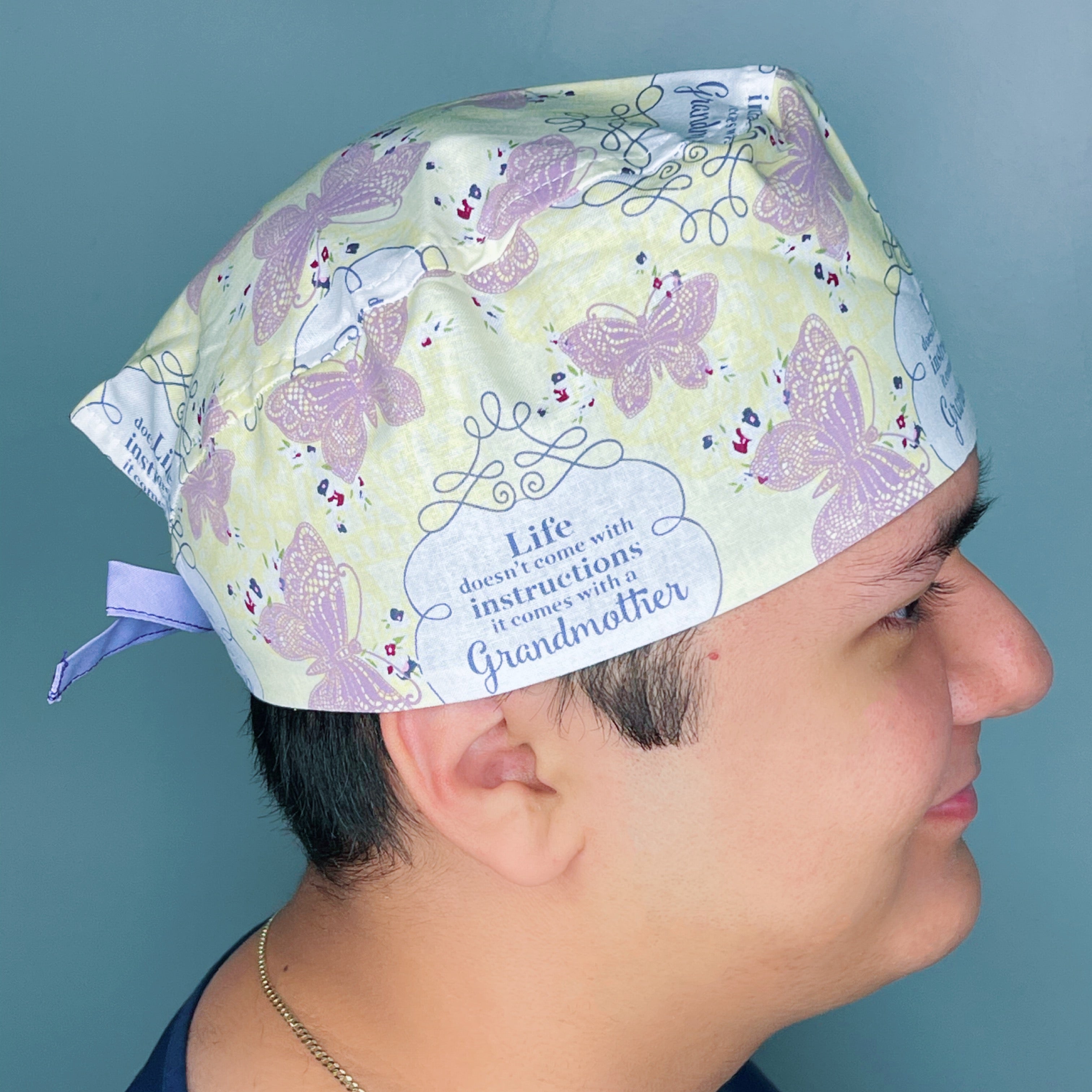 Life Doesn't Come with Instructions it Comes with a Grandmother Design Unisex Cute Scrub Cap