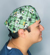 Clover Leaves and Pups St. Patrick's Day Unisex Holiday Scrub Cap