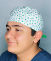 Small Clover Leaves St. Patrick's Day Unisex Holiday Scrub Cap