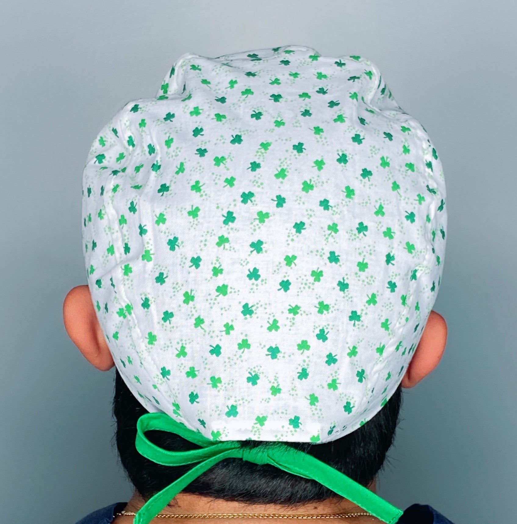 Small Clover Leaves St. Patrick's Day Unisex Holiday Scrub Cap