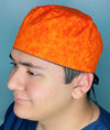 Orange Tie Dye Design Unisex Cute Scrub Cap