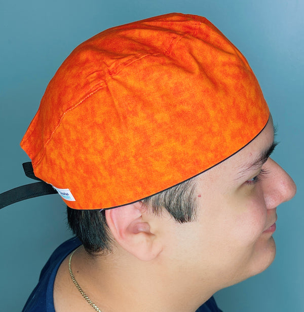 Orange Tie Dye Design Unisex Cute Scrub Cap