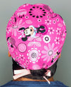 Girly Mouse with Polka Dot Bow Red Unisex Geek Scrub Cap