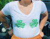 Clover Leaves Boobs St. Patrick's Day themed Women's Ideal V-Neck Tee