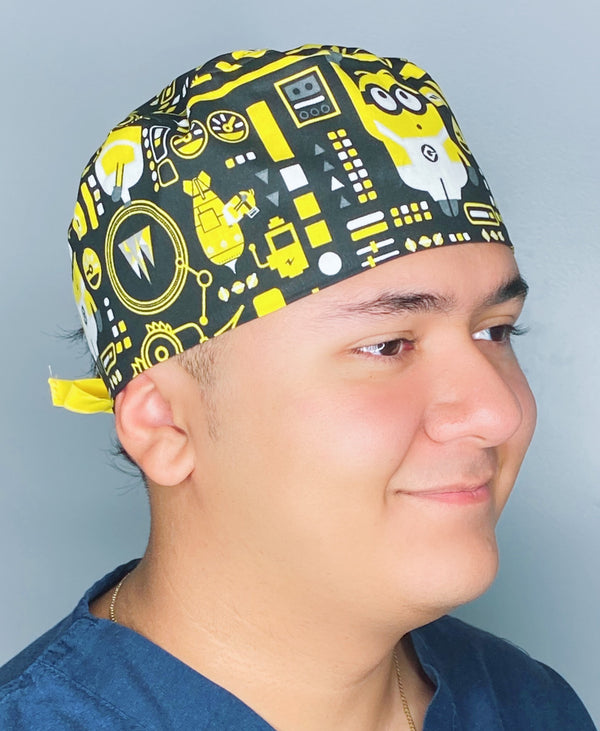 The Minions Famous Kid's Movie Unisex Geek Scrub Cap