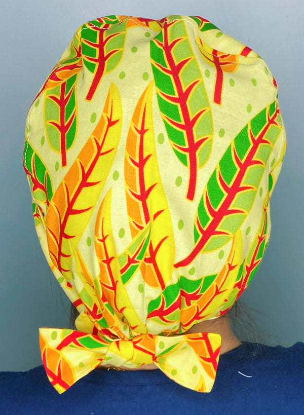 Yellow & Orange Leaf Design Themed Pixie