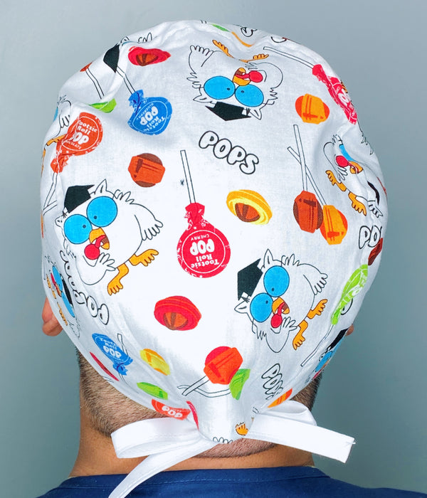 Tootsie Rolls Pops Lollipops Candy Unisex Food Scrub Cap