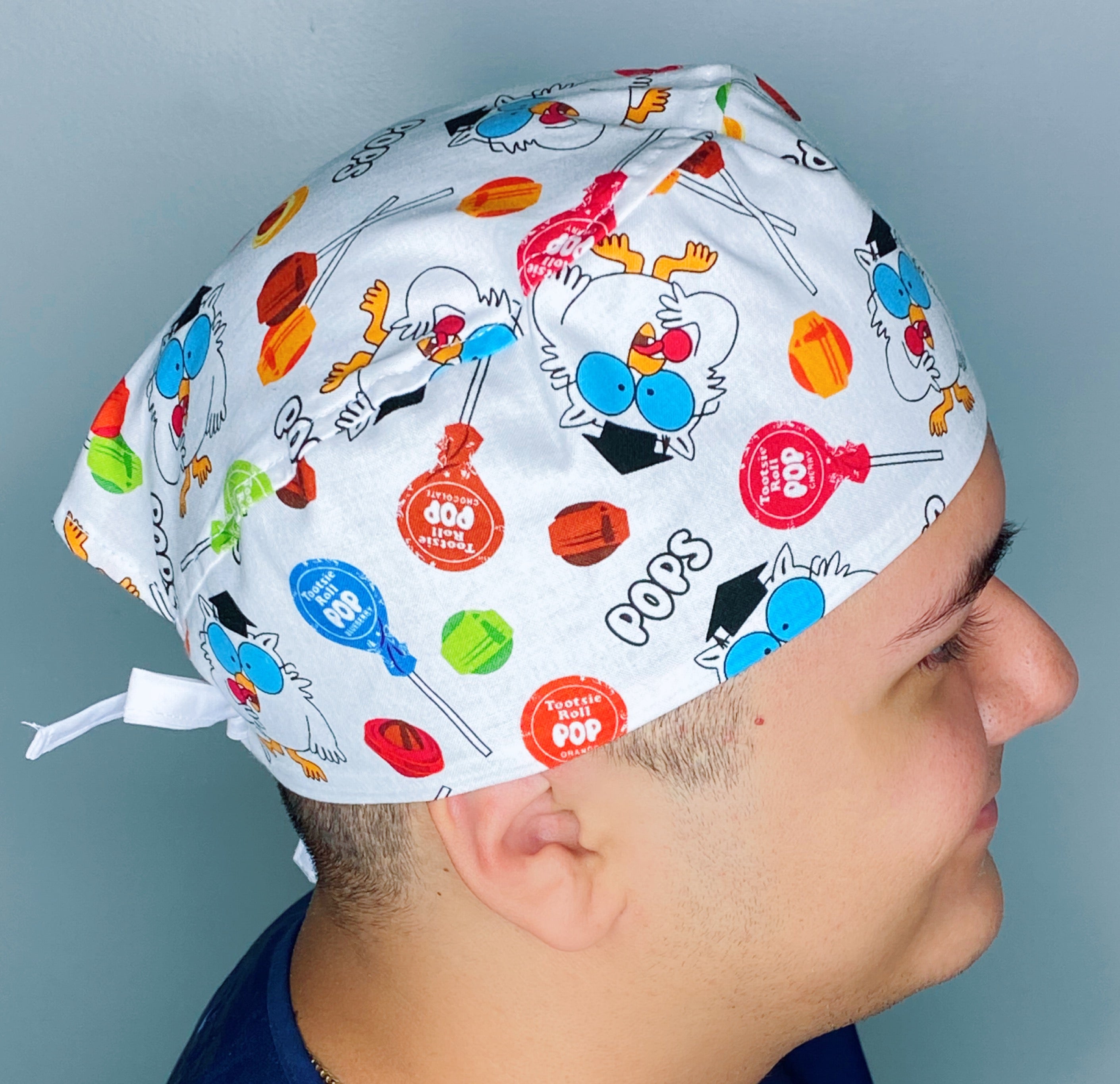 Tootsie Rolls Pops Lollipops Candy Unisex Food Scrub Cap